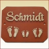 Türschild mit Motiv Füsse